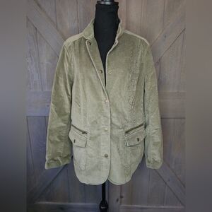 Women's L.L. Bean Corduroy Sage Chore Jacket sz XL
